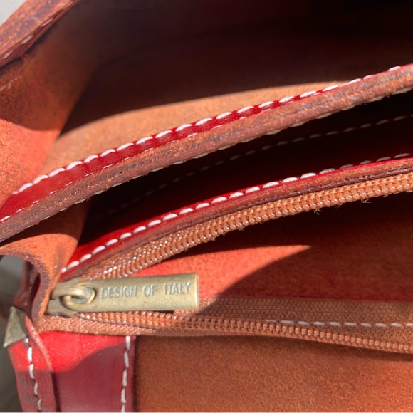 🇮🇹 I Medici Firenze Italian Leather Saddle Bag Crossbody Classic Minimalist - Picture 10 of 17